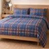 Copripiumone matrimoniale Bassetti Kilt B2 scozzese turchese