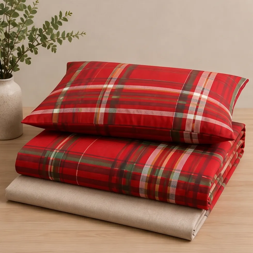 Copripiumone Tartan Rosso Bassetti Kilt Singolo 1 piazza