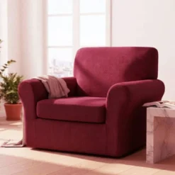 Copripoltrona Estensibile Bordeaux 70-105 cm + Copricuscino