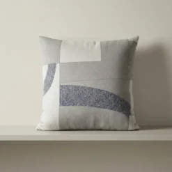 Cuscino Arredo Geometrico 45x45 - Borbonese OP Domino blu