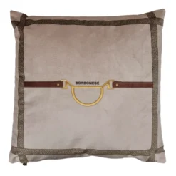 Cuscino arredo in velluto 43x43 cm Borbonese PEGASO beige