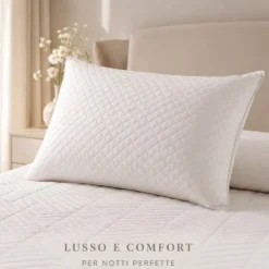 Cuscino letto Guanciale SOFT con fiocchi di Memory