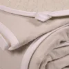 DAUNEX coprirete matrimoniale in feltro antiscivolo con lacci 165x195