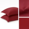Federe Giotto Bordeaux Satin raso cotone 300TC a 3 volani