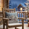 Fodera per cuscino arredo in gobelin Natalizio Notte di Natale 45x45