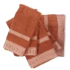 Full Set bagno in spugna 5 asciugamani TRUSSARDI Golf zucca