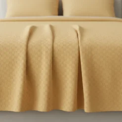 GABEL Copriletto estivo 2 piazze jacquard in piquet di cotone HUGO oro