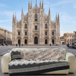 Granfoulard Bassetti Paraggi 20 Nero 270x270 Telo Arredo Grande