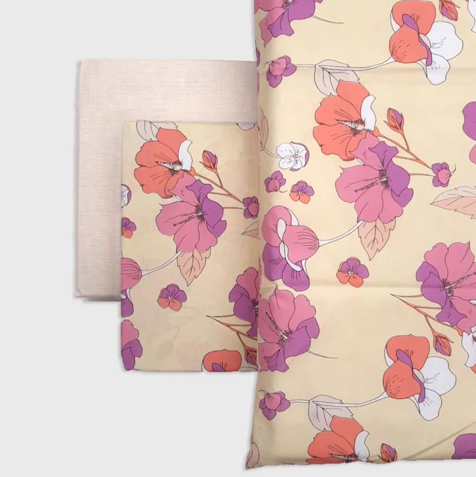Lenzuola Bassetti matrimoniali ROMANTIC FLOWER Y1 con 4 federe