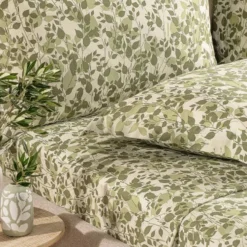 Lenzuola Caleffi completo matrimoniale in Cotone e Lyocell Chiara verde