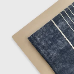 Lenzuola completo in percalle Carrara LINE righe blu navy