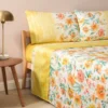 Lenzuola-copriletto Bassetti Casablanca Y11 matrimoniale in cotone a fiori