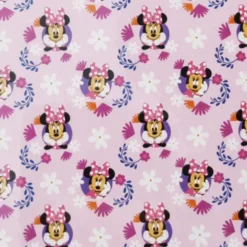 Lenzuola Disney Minnie completo in cotone rosa per bambine