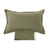 Lenzuola lino 100% e federe matrimoniale Soffio Verde Cactus