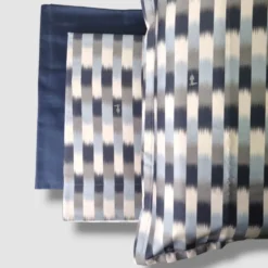 Lenzuola matrimoniale in raso Trussardi FIL A FIL bluette
