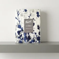 Lenzuola Matrimoniali 100% Cotone Foliage | Effetto-Copriletto blu
