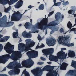 Lenzuola Matrimoniali 100% Cotone Foliage | Effetto-Copriletto blu
