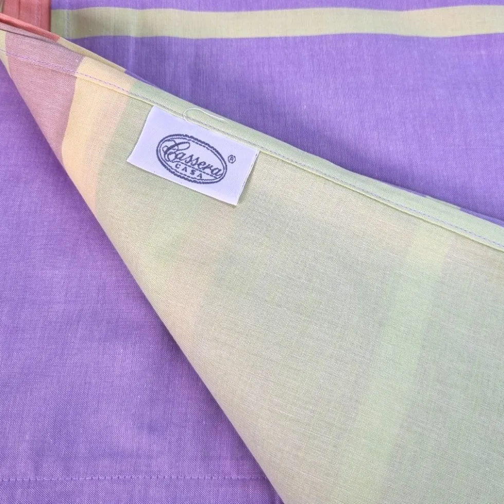 Lenzuola matrimoniali in puro cotone tinto in filo CASSERA Campbell
