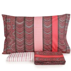 Lenzuola Piazza e Mezza Bassetti Puffy Line P1 NERO ROSA 100% cotone