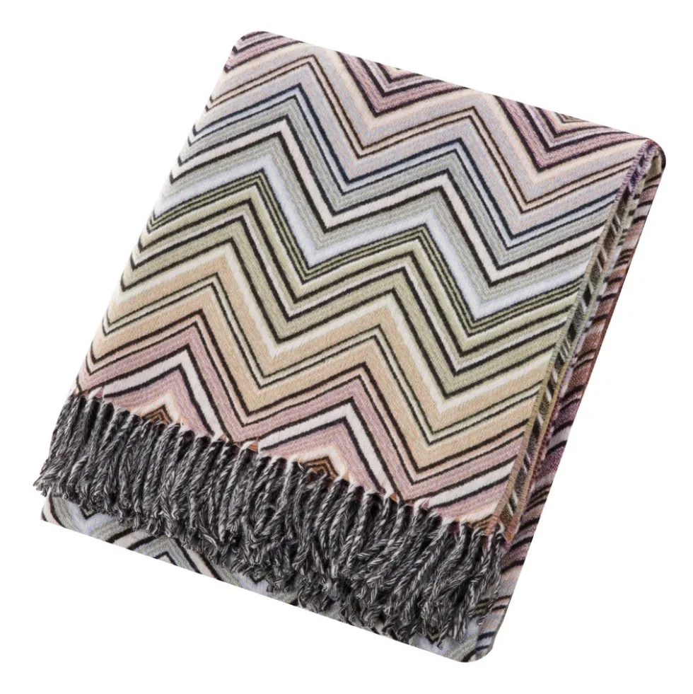 Missoni Home plaid con frange 130x190 cm PERSEO 160 zig-zag multicolore
