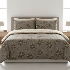 Parure copripiumino matrimoniale in percalle Bellora Fashion Gold grey