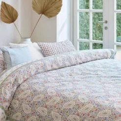 PIP STUDIO lenzuola-copriletto Matrimoniale Kairi Bloom bianco-azzurro