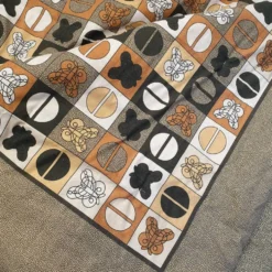 Plaid da divano Borbonese imbottito 140x180 cm Iconic marrone