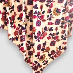 Plaid da divano in Lana Cotta 150 x 170 floreale panna
