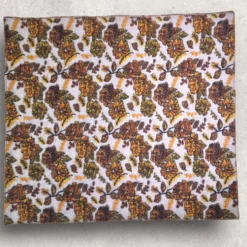 Plaid di Lana Cotta Floreale fondo grigio - Soffice e Accogliente