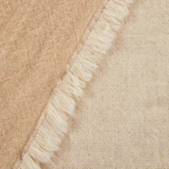Plaid lana merino lavabile beige 130x180 Lanerossi elegante per divano