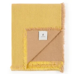 Plaid lana merino lavabile giallo 130x180 Lanerossi design per divano