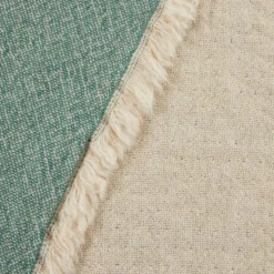Plaid lana merino lavabile in lavatrice verde acqua 130x180 Lanerossi