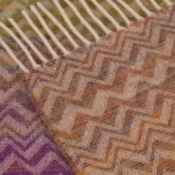 Plaid Missoni Home con frange 130x190 cm BASTIEN 100 zig-zag