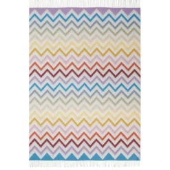 Plaid Missoni Home con frange 130x190 cm WATAMU 100 chevron