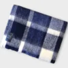 Plaid singolo coperta invernale Lana Vergine Mohair blu