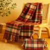 Plaid SWEET Mohair effect soffice coperta bordeaux 130x160 con borsa