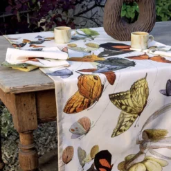 Runner da cucina in cotone 55x150 centro tavola Fate farfalle