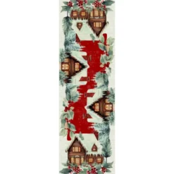 Runner da cucina 45x140 centro tavola Natalizio HOGAR rosso