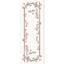 Runner in puro cotone 50x150 TESSITURA RANDI Almond floreale