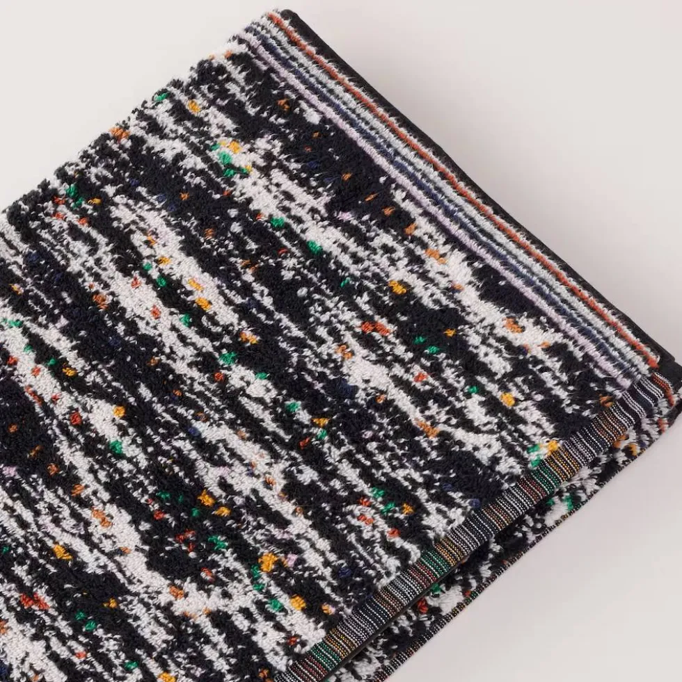 Set 2 Asciugamani Ospite Missoni Home Twist 160 Nero | 40x60