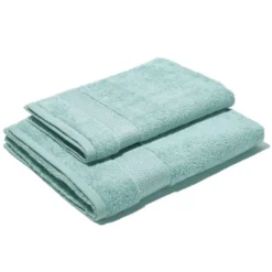 Set 2 asciugamani viso e ospite spugna 650 gr COGAL RANGER Light Green
