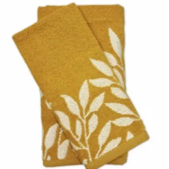Set 1+1 asciugamano viso e ospite in spugna 400 gr ELAINE giallo ocra