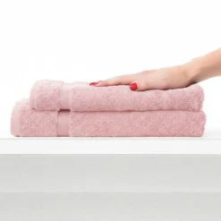 Set 1+1 asciugamano viso e ospite Rosa confetto COGAL RANGER 650 gr
