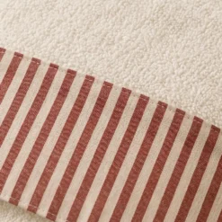 Set Asciugamano viso+ospite Shabby panna a Righe rosa Delicato