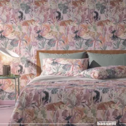 Set Copripiumino "Jungle Rosa" di Bassetti - Puro Cotone e Eco-Friendly