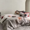 Set copripiumino matrimoniale e federe in cotone Cerchi di Arte