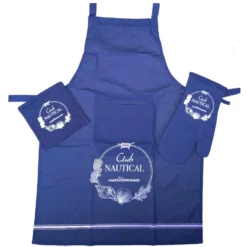 Set da cucina - grembiule+guantone+presina CLUB NAUTICAL blu
