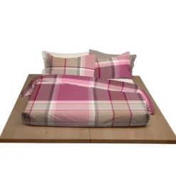 Set lenzuola matrimoniali Bossi MELROSE 7609 tinto filo malva