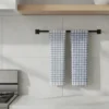 Set 2x canovacci strofinacci a quadri blu 100% cotone doppio ritorto