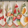 Set 4x Strofinacci Cucina 100% Cotone canovacci Fruit